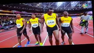Usain Bolt DNF, Mens 4x100 relay finals @ 2017 IAAF Championships