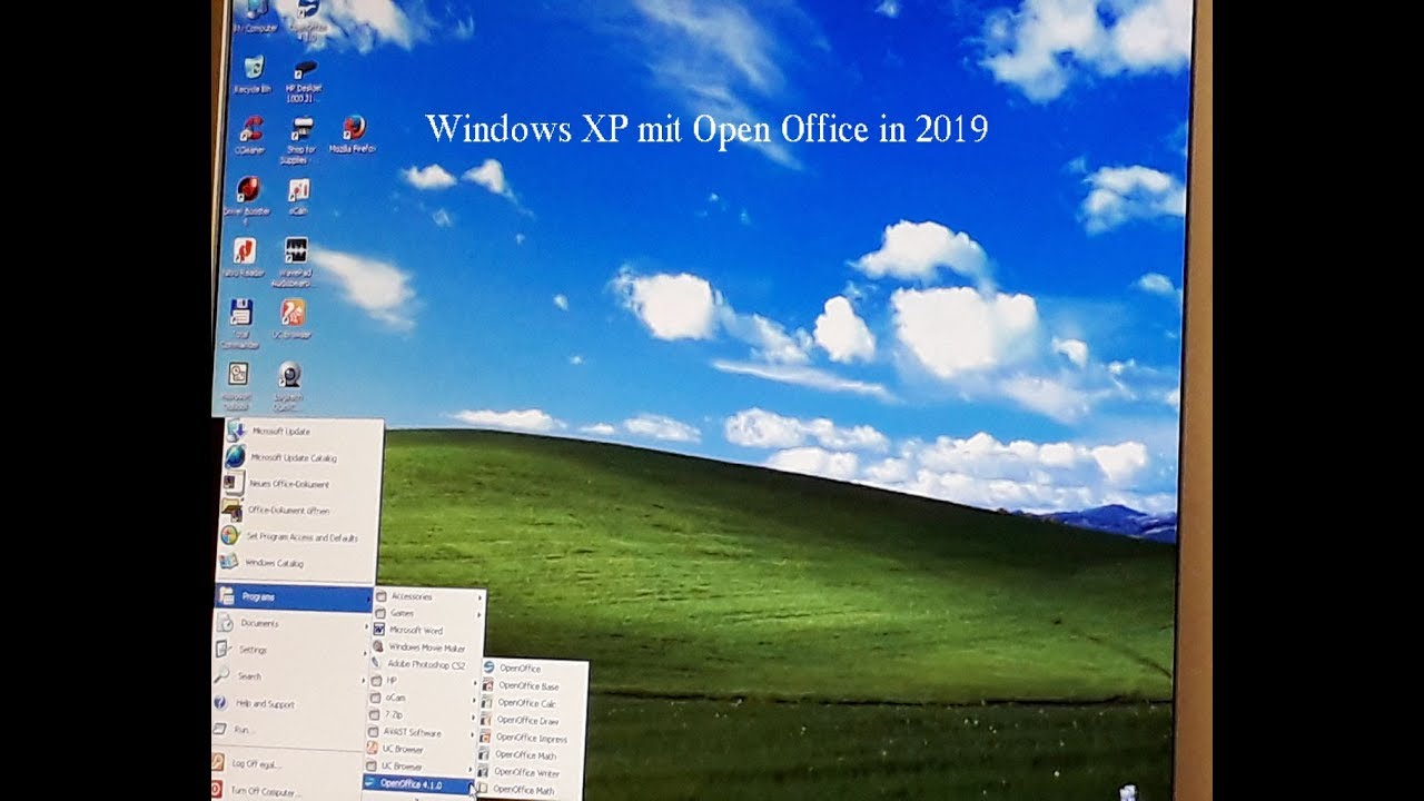 Windows XP with Open Office (2019) - YouTube