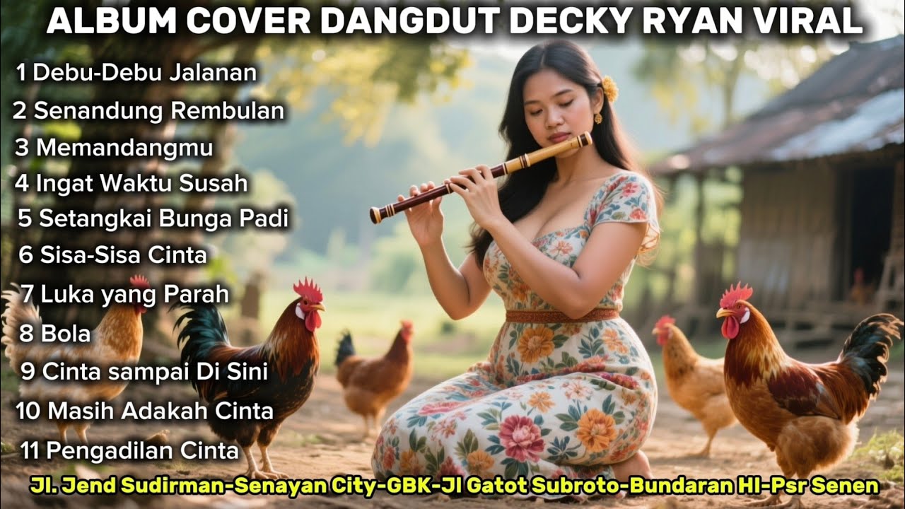Album cover dangdut Decky Ryan, Debu-Debu Jalanan, Senandung Rembulan,View Kota Jakarta Jl. sudirman