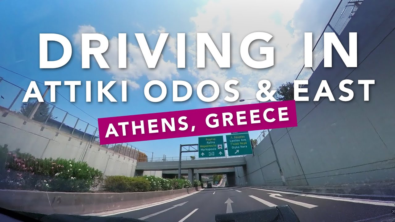 Summer drive in Attiki odos and east Attica