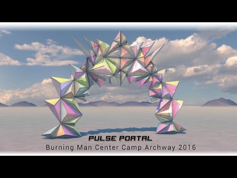 Pulse Portal Dichroic Acrylic Archway Burning Man 2016