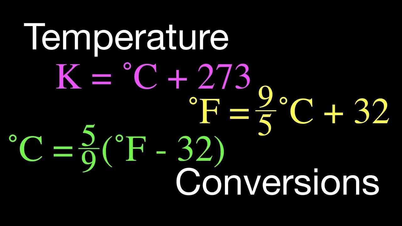 Temperature Conversions Kelvin Celsius and Fahrenheit