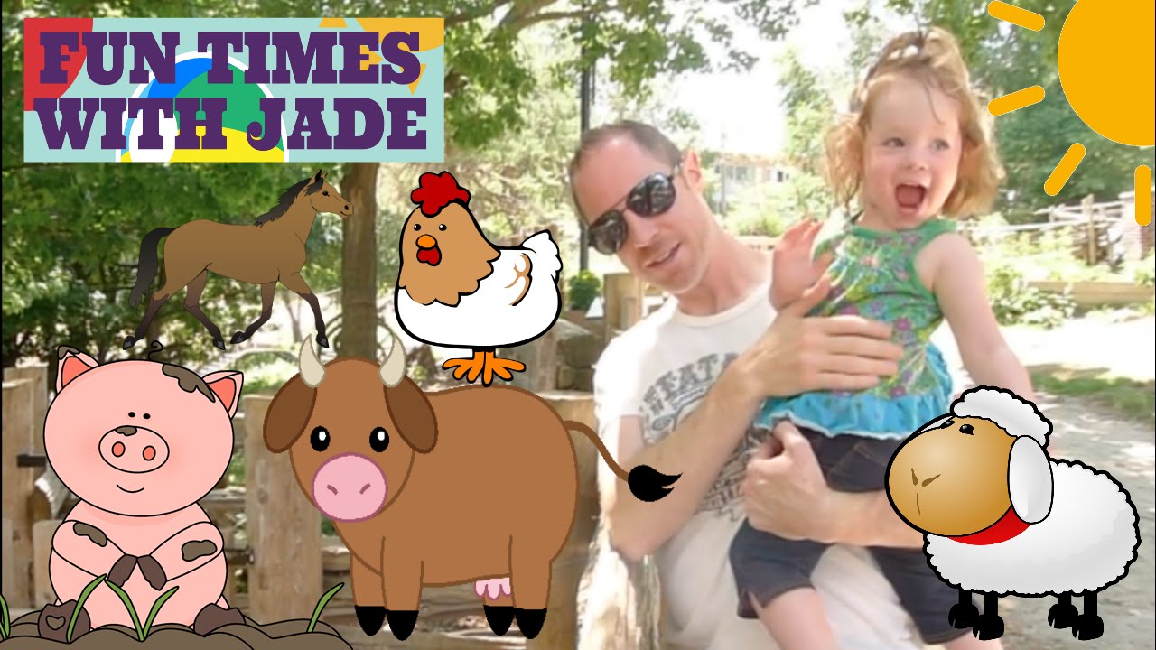 Jade Visits A Farm | Farm Animals: COW, SHEEP, RABBIT, DUCK, GEESE