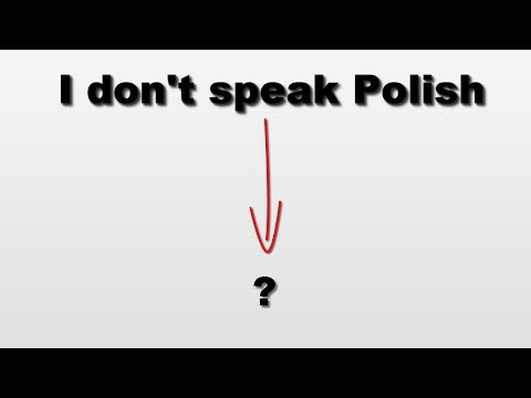 How to say "I don't speak Polish" in Polish