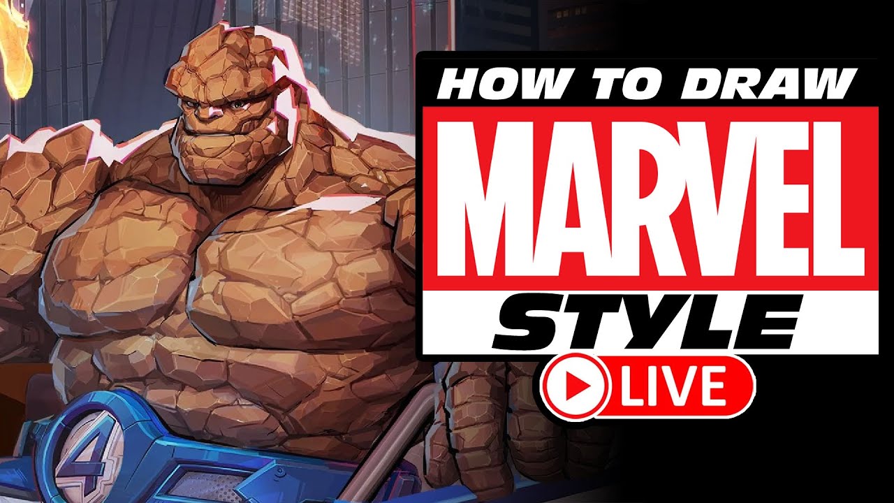 Drawing MARVEL RIVAL'S FANTASTIC FOUR in a MARVEL STYLE!