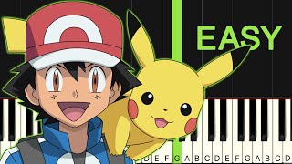 Pokemon Ultimate Journeys Theme EASY Piano Tutorial