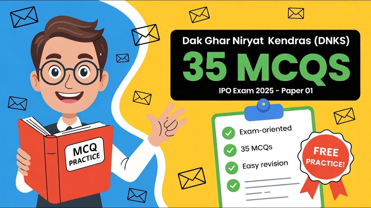 Top 35 MCQs | Dak Ghar Niryat Kendra (DGNK) | Crack the IPO Exam - YouTube