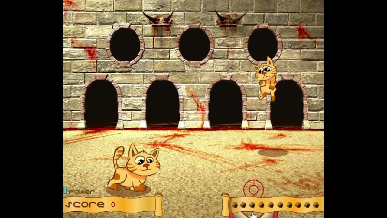 Funny Flash game Cat-a-Pult