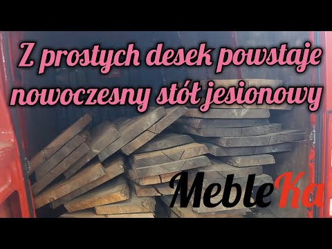 29.Z prostych desek powstaje nowoczesny stół jesionowy