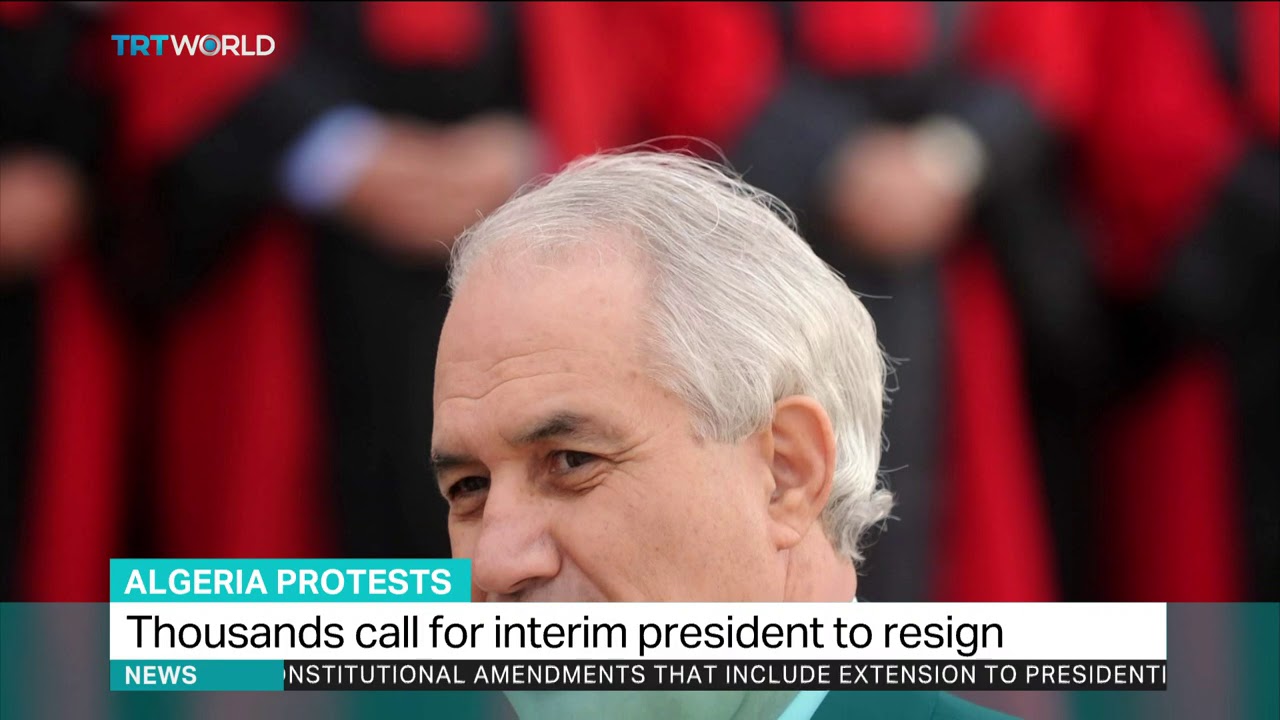'Algeria top civil, army officials clash amid crisis' newspaper mockup