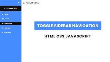 How to Create a Toggle Sidebar Navigation HTML CSS JavaScript