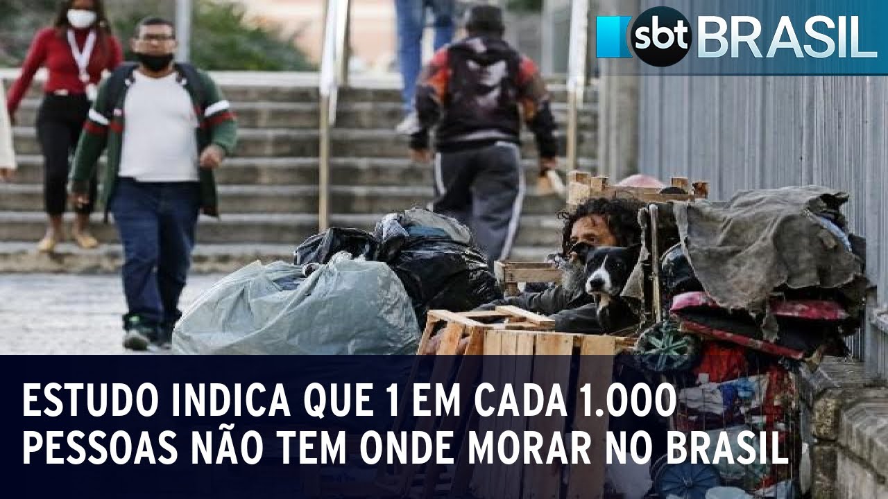Estudo indica que 1 em cada 1.000 pessoas não tem onde morar no Brasil | SBT Brasil (16/09/23)