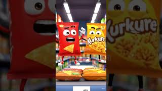 Chips vs Kurkure 😂 | Loudest Snack Fight | Talking Food Short