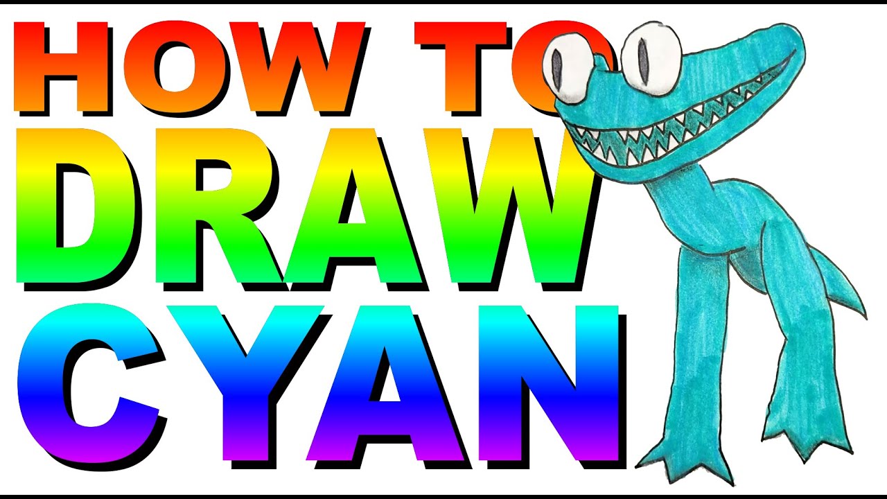 How to draw Cyan from Rainbow Friends 2 