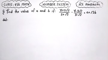 Find the value of a and b if : 7+3√5/3+√5 – 7–3√5/3–√5 = a+√5b @edulover123