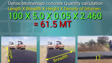 how to calculate Dence Bitumenous macadam Quantity //DBM volume  formula