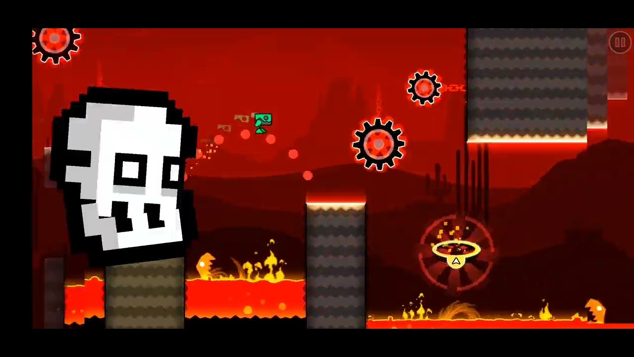 I beat geometry dash level press start - YouTube