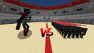 Mutant Wither Skeleton VS 100 Wither Skeletons In Mob Battle
