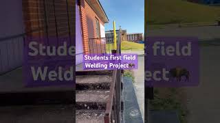 Students first field Welding Project🦬 #fcaw #metalfabrication #repair #welding #students #meta24