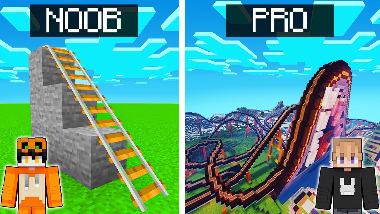 KITA BUAT ROLLER COASTER TERBESAR DI MINECRAFT!!