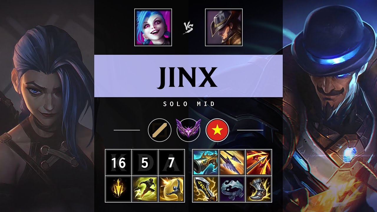 Jinx Mid vs Twisted Fate - VN Master Patch 25.15