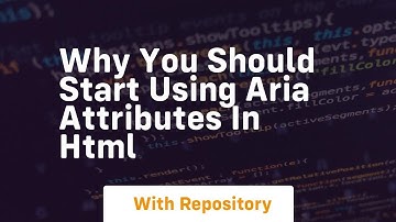 why you should start using aria attributes in html