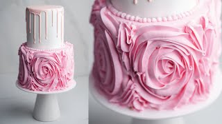 How to create a giant and rustic rosette engagement cake