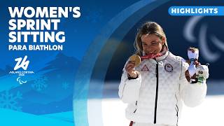 Para Biathlon Women’s Sprint Sitting Highlights | Milano Cortina 2026