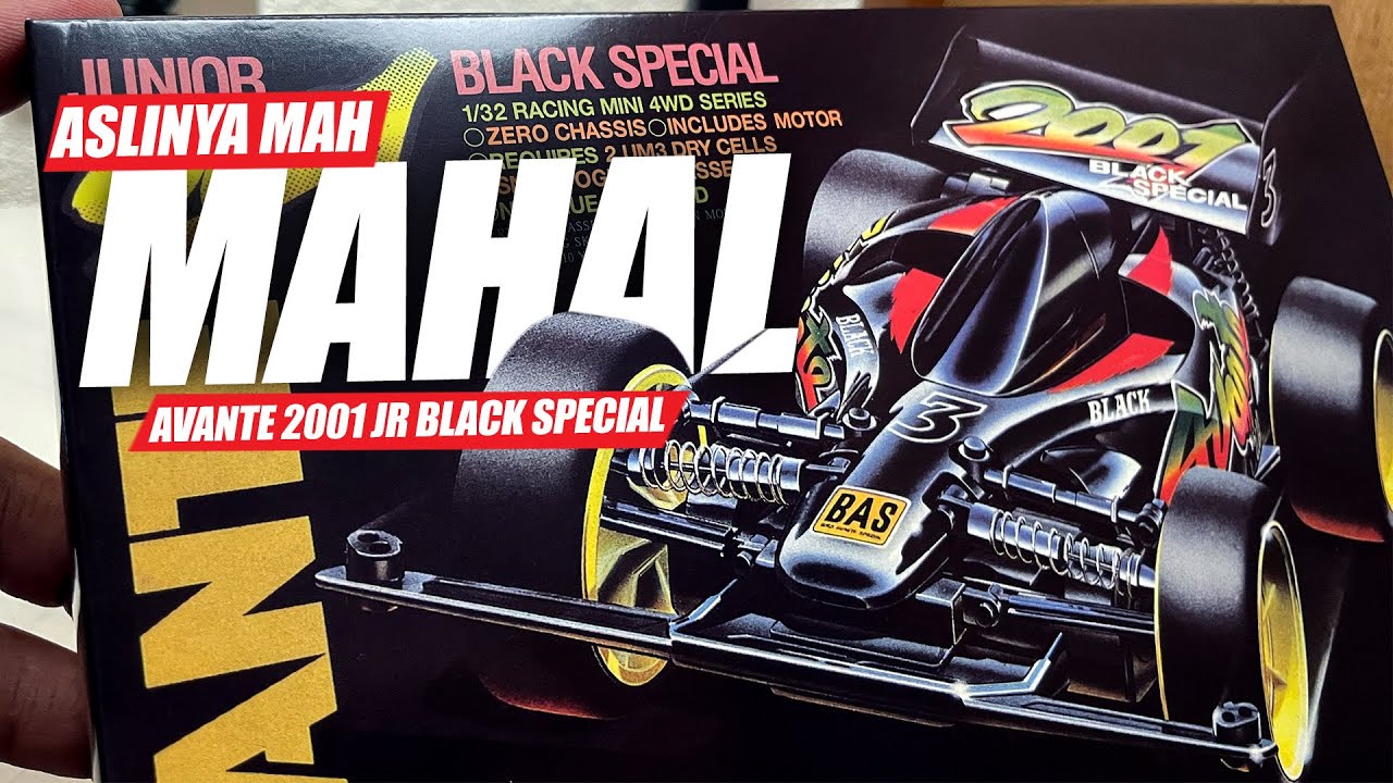 ミニ四駆] AVANTE 2001 JR BLACK SPECIAL, KIT INI ASLINYA MAHAL