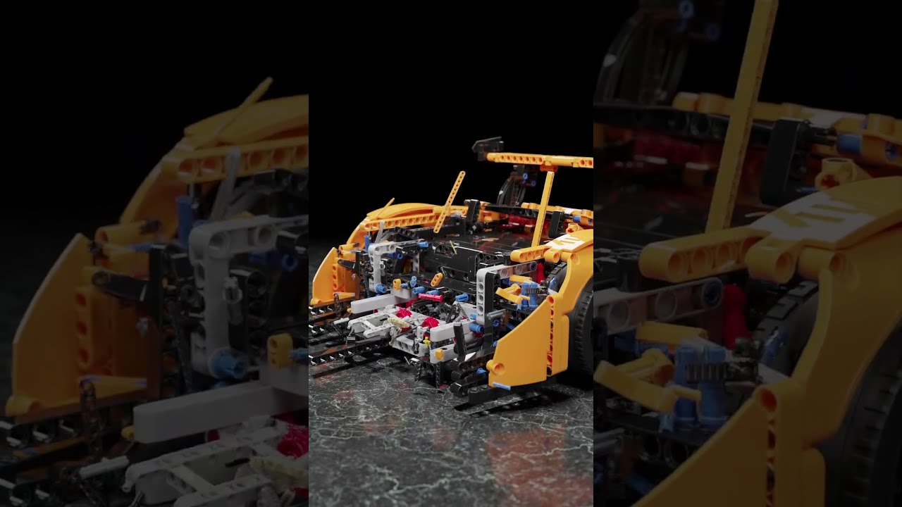 LEGO 42056 Porsche 911 GT3 Animated Speedbuild Blender Geometry Nodes Animation