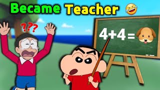 Shinchan And Nobita Are Bad Teachers 😂 || 🤣 Funny Game Teacher Simulator