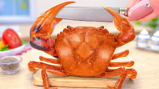 🦀 Yummy Cooking Miniature Chili Crab Pizza at Mini Kitchen 🍕Fast Food King Crab Rangoon Pizza Recipe