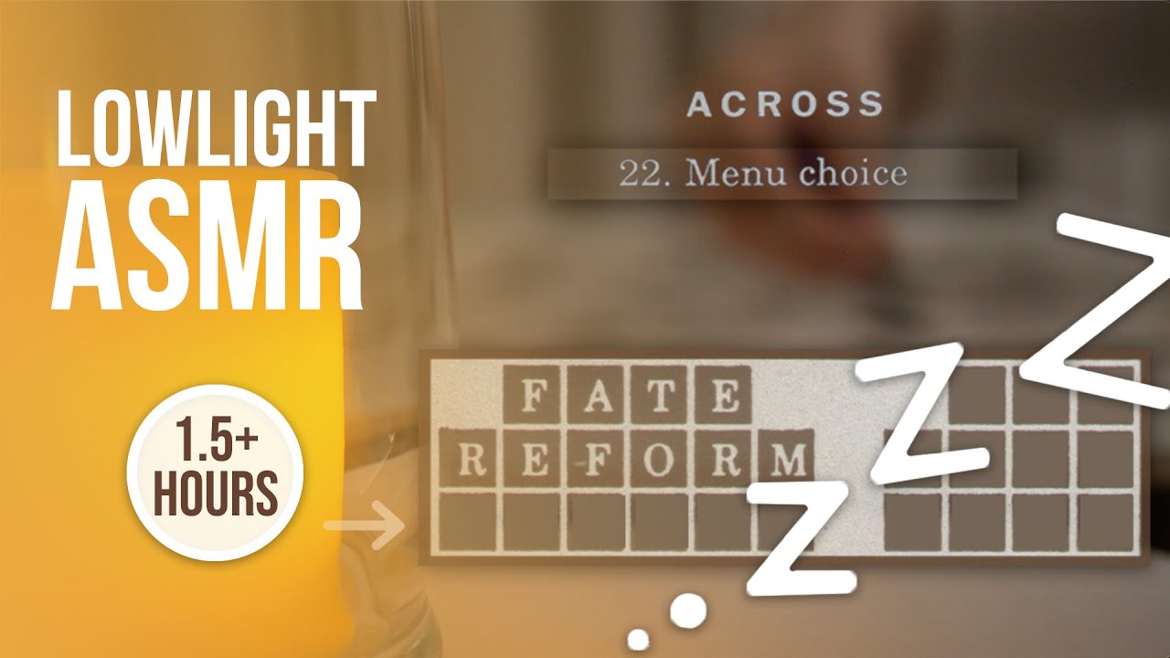 Low Light Puzzle ASMR 😴🧩 Crossword Jigsaw Challenge | Puzzle Snaps & Slides | No Music, No Talking