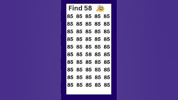can you find 58 in 5 seconds? #wordpuzzlegame #game #mathematics #mindbendingquiz #puzzle
