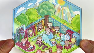 Miniature Scene Stickers Outdoor Park & Playground Relaxing Sticker Play & Asmr Fun