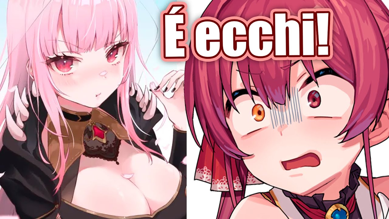 Marine ENLOUQUECE ao perceber que desenhou a Calli de forma Ecchi (sem perceber)...