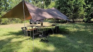 Snow Peak MONSTER IGT Iron Grill Table Kitchen Setup with Lithium Power