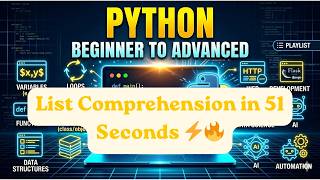 List Comprehension in 51 Seconds ⚡🔥 | Python Shortcut Trick! #coding #python #programming #list