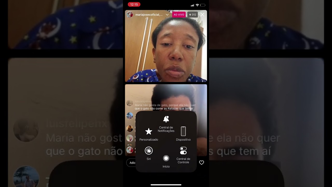 maria josé cardoso dando varios fechos em fã curioso (live instagram 12/6/23)