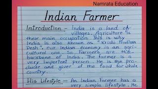 Indian Farmer essay in English / How to write Indian Farmer essay with heading / Indian Farmer essay screenshot 1