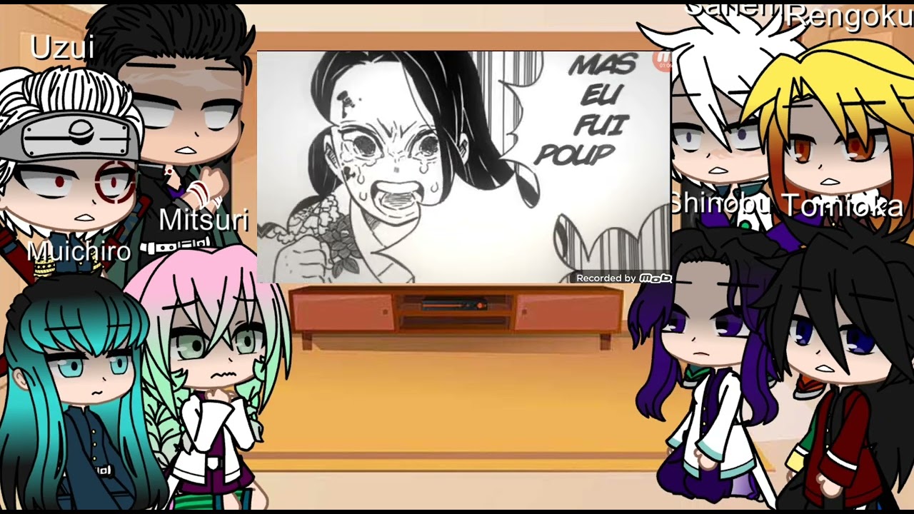 Os hashiras reagindo ao rap do Obanai