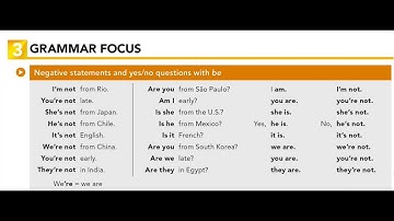 Interchange Intro U3.3 GRAMMAR FOCUS