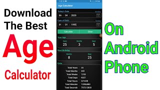 Age Calculator For Android Phone. The Best Age Calculator App Ever On Android Smartphone!!! screenshot 4