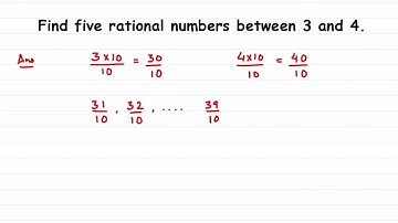 Find five rational numbers between 3 and 4//Rational numbers// How to find rational numbers