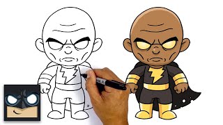 how to draw black adam step by step tutorial