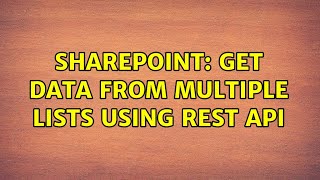 Sharepoint: Get data from multiple lists using REST API
