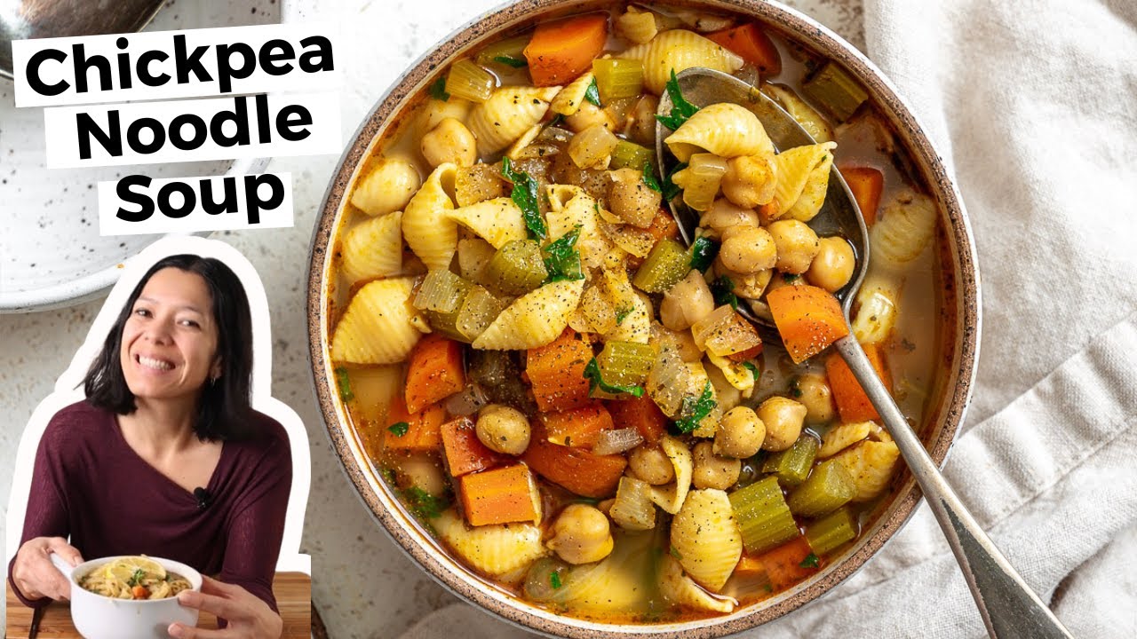 Chickpea Noodle Soup | Easy and Protein-Packed Recipe 🥣✨