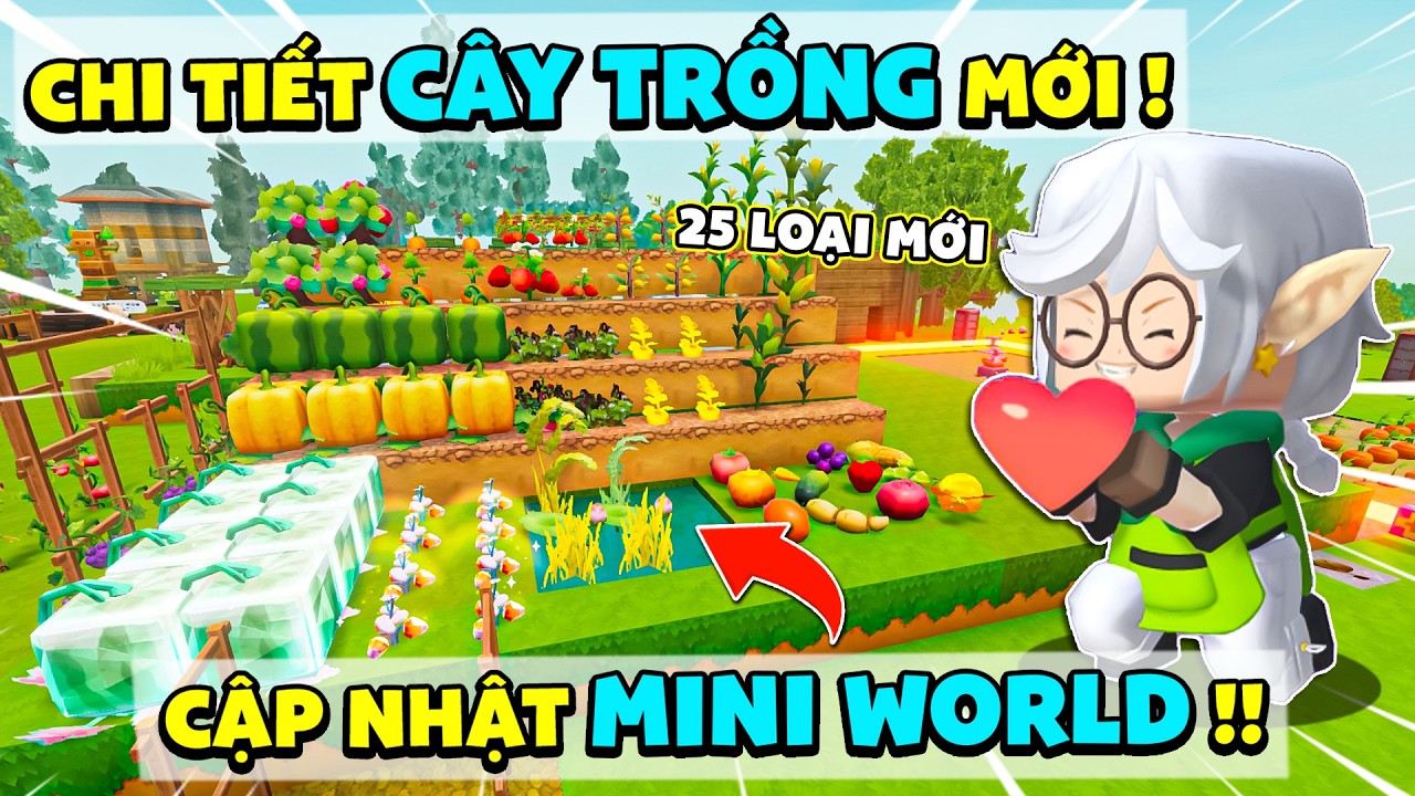 Cập Nhật CÂY TRỒNG MỚI Trong Mini World THỜI ĐẠI NÔNG TRẠI !