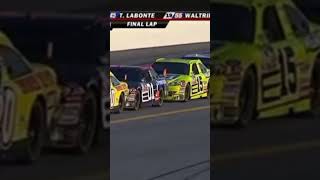 Tony Stewart Forces Ragan Smith Below the yellow line to win Talladega NASCAR #nascar #tonystewart