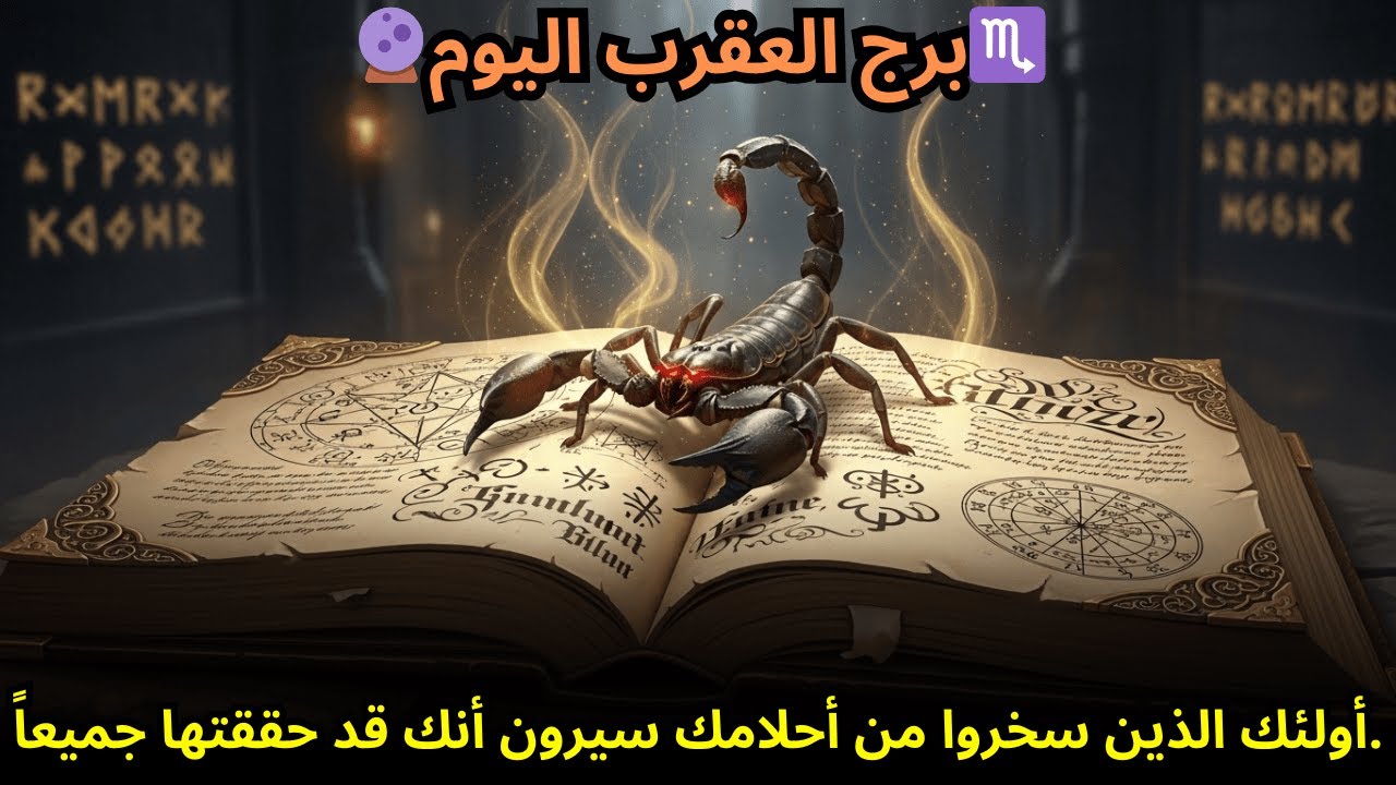 🔮 توقعات برج العقرب لهذا اليوم: أولئك الذين سخروا من أحلامك سيرون أنك قد حققتها جميعاً.